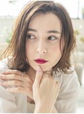 小顔前下がり＊外ハネボブ＊アッシュブラウン＊