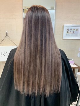 プライズ 池袋店(prize) バレイヤージュエアタッチロングストレートミルクティー2143