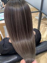 ジーナ セントラル銀座(Zina)&nbsp;セシルカットフリンジウェーブ×大人かわいい前髪ココアブラウン