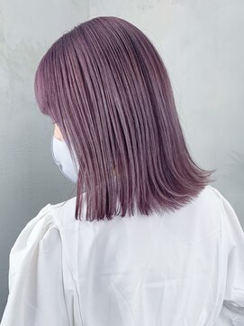 アイティー バイ アルバム 中野店(IT by ALBUM) ラベンダーミディ_オリーブカラーハイライトカラー_ba305943