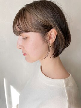 アイティーバイアルバム 松戸店(IT by ALBUM) ショートボブ_カーキグレージュマッシュショート_ba323122