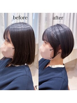 リュドール 栄(Rue D’or) すっきり丸みショート ツヤ髪ナチュラル黒髪暗髪