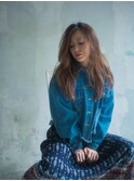 デザインカラー/シルキーベージュ/グレージュカラー/斜めバング
