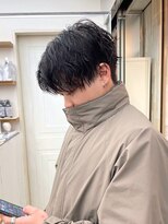 ネウィサリュー 立川(newi saLyu)&nbsp;メンズカットアッシュブラックカルマパーマベリーショート立川