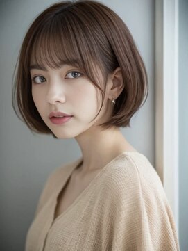 ワンマイル 八潮店(one mile) ショートボブヘア＊ナチュラルブラウン【onemile八潮店】