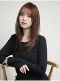 20代30代40代トレンドフェイスレイヤー×ミディアム×前髪あり