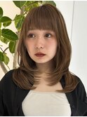ハイライトカラーグレージュベージュケアブリーチダブルカラー