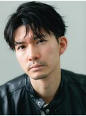 アップバングセンターパート七三ツイストスパイラルパーマ