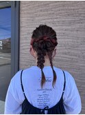 夏のヘアアレンジ/ヘアアレンジ/変形ポニー