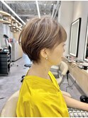 浦和ショートヘアショートカット白髪ぼかし白髪染めボブ40代50代