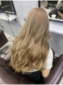 ミルクティー、ブリーチ、ダブルカラー
