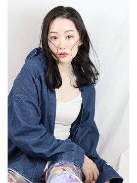 ビューティーアンドフリーハコ(Beauty&Free HACO) かきあげバング/こなれミディ