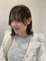 アッシュ 仙川店(Ash)&nbsp;切りっぱなしショートボブおくれ毛縮毛矯正10代20代30代40代