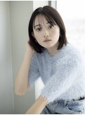 イメチェン/ホワイトブロンド/外ハネボブ/ワイドバング/宇都宮47