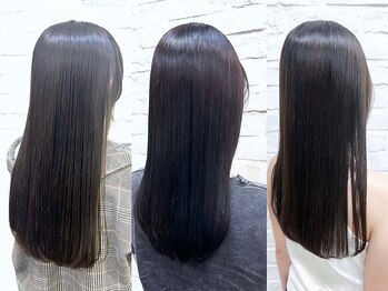 レミー(REMY)の写真/【京都/二条駅徒歩1分】カラーと同時施術可能◎傷みを抑え髪質改善縮毛矯正でうねり・パサつき悩みを解消!
