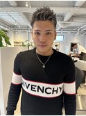 【marfe】短髪＿メンズハイライト＿ホワイトメッシュハイライト