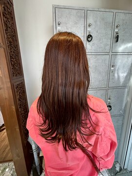 ヘアリゾート粋 新宿三丁目本店 【Miyuki】艶髪/オレンジブラウン/ロングレイヤー