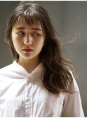 ナチュラルグレージュ×大人セミロング　３０代４０代５０代