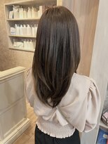 キャアリー(Caary)&nbsp;福山美容室caary 透明感イルミナカラーオリーブベージュレイヤー