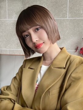 サンドレオ 新宿店(sand Leo) ラベンダーミルクティー/オリーブグレー/ブリーチなし/ショート