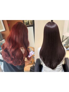 【表参道】ダメージレス×透明感◎ダメージを抑えた薬剤を使用しているので、艶と色持ちどちらも叶う♪