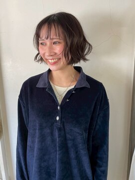 タヴィ(Tavi) 抜け感ボブのニュアンスパーマ/ボブレイヤー/ボブパーマ/ボブ