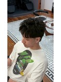 表参道駅MEN’S/ニュアンスパーマ/刈り上げセンターパート