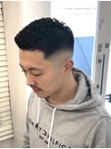 濡れパン フェードカット バーバースタイル　メンズカット