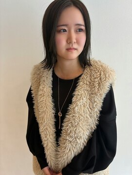 Folklore【フォークロア】翠町支店　《髪質改善サロン》 深めのオリーブ切りっぱなしボブ