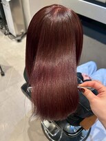 ダブル(W)&nbsp;髪質改善カラーエステ/ロング/艶髪ストレート/ローズブラウン