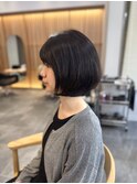 レイヤーボブとワンカールパーマで作る春スタイル