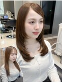 ザクザクレイヤー/顔周りレイヤー/ミディアムレイヤー20代30代