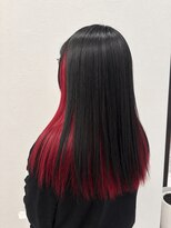 リオリス ヘア サロン(Rioris hair salon) ブラック×レッド/インナーカラー