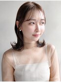 エアリーカール斜めバング小顔カットくせ毛風カール美髪艶感