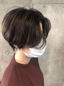 ヘアーアンドメイク ファット(Hair&Make PHAT) 大人可愛いフレアバングブラウンカラー30代40代