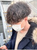 波巻きスパイラルパーマツーブロックツイストパーマ無造作パーマ