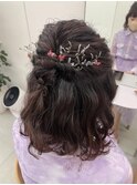 《花屋併設》お呼ばれボブミルクチョコレート波巻きカール◎20代