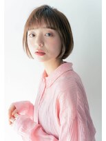 シェル 国分寺(shell)&nbsp;大人可愛いパッツン丸みボブ☆20代/30代/40代/50代