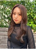 大人ロング×アッシュブラウン