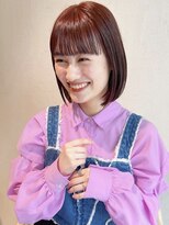 ボブ×長めボブ×暖色カラー×ピンクブラウン×10代20代30代