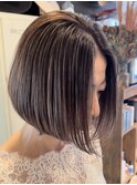 30代40代～大人上品なボブ/白髪ぼかし/ハイライト