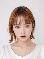 トゥーリ 筑紫野店(tuuli)&nbsp;くびれ艶レイヤーエモージュ前髪ピンクベージュマチルダボブ y