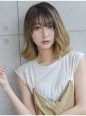 外ハネグラデーションカラー