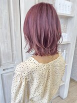 キャアリー(Caary)&nbsp;福山市美容師求人スタッフ募集ブリーチピンクカラー20代30代40代