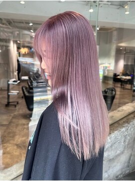 ヲタク(wotaku.) ピンクラベンダーくすみカラー暖色カラーダブルカラーブリーチ