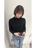 YOKE オリーブグレージュ透明感カラーカラーボブ