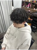 波巻きパーマ