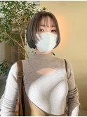デザインカットショート/カーキグレージュ