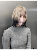 エンドカラーブロンド×ダークブルー×ブラック