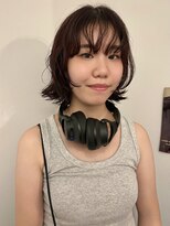 ニーム(nimes)&nbsp;ボルドーレッド×ボブパーマ